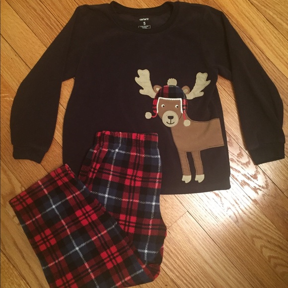 carters moose pajamas